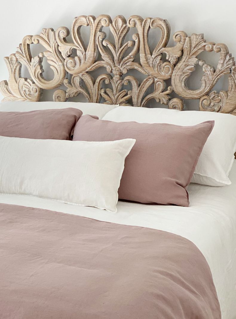 Funda de Almohada Lino - King 50x90 cms - Rosa - Naturalino-3