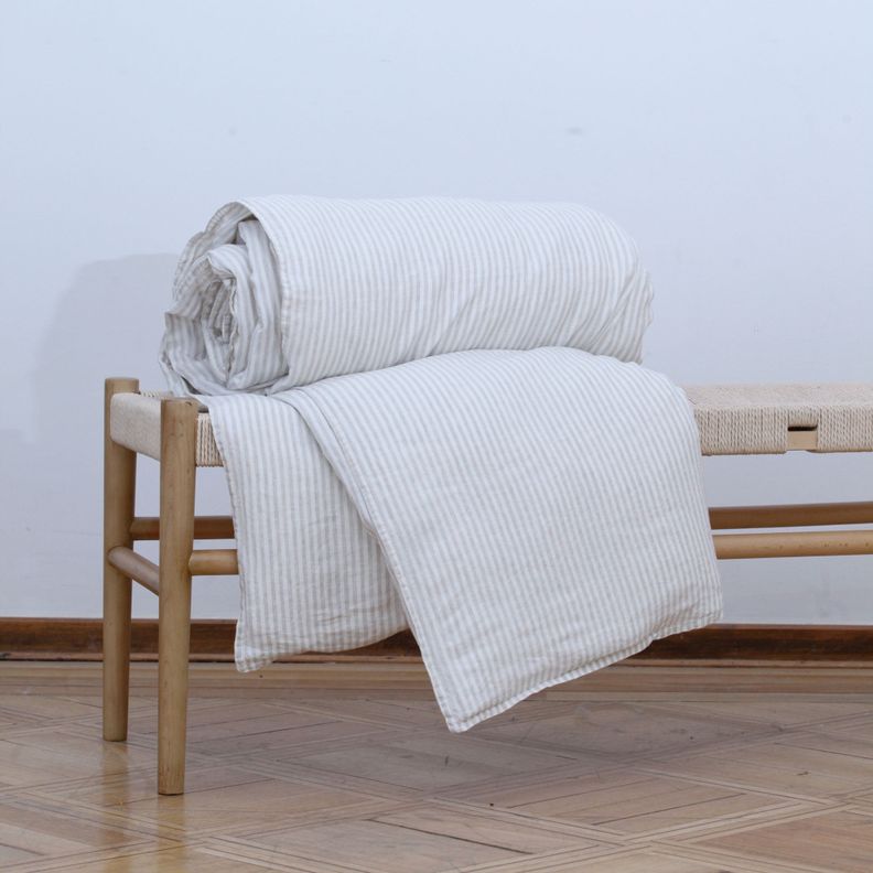 Piecera Loa XL Lino Lineas Beige