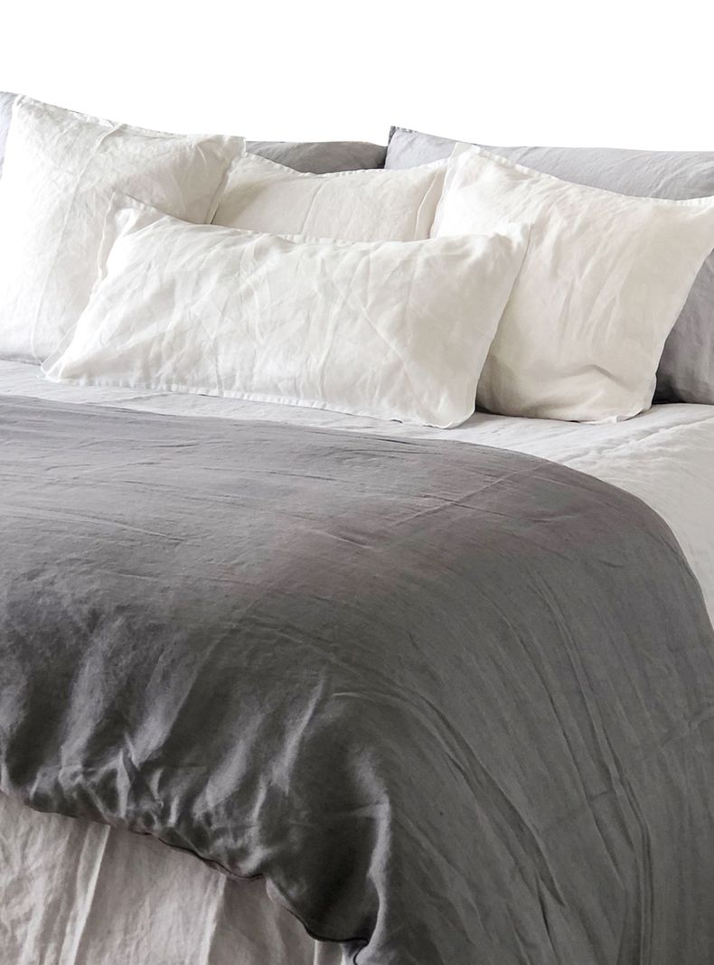 Piecera Lino Loa Standard - 180x100 cms - Gris Oscuro - Naturalino-0