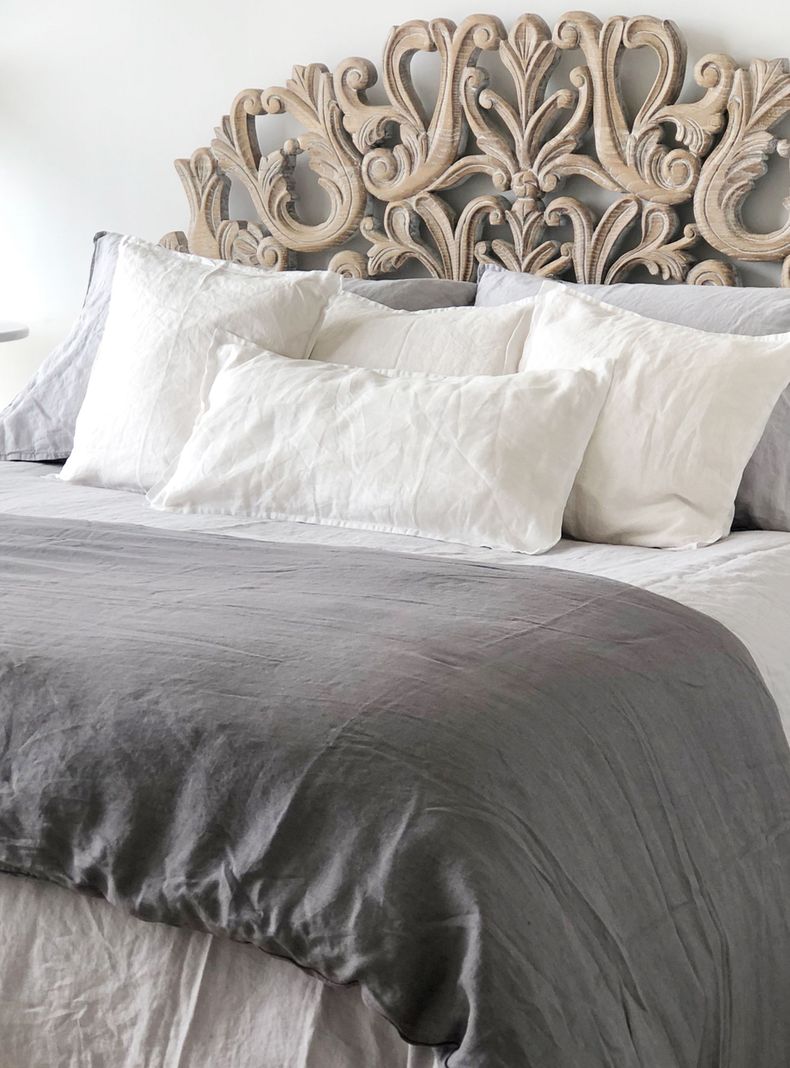 Piecera Lino Loa Standard - 180x100 cms - Gris Oscuro - Naturalino-1