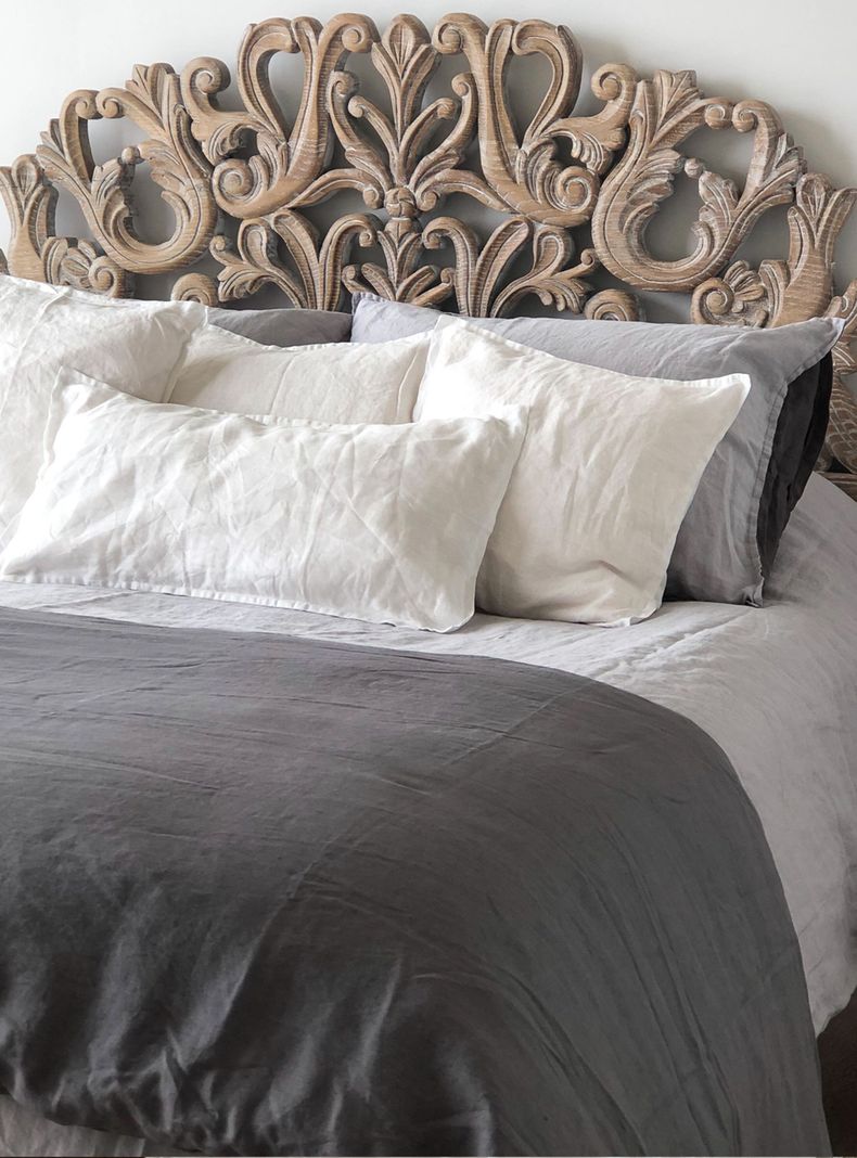 Piecera Lino Loa Standard - 180x100 cms - Gris Oscuro - Naturalino-3