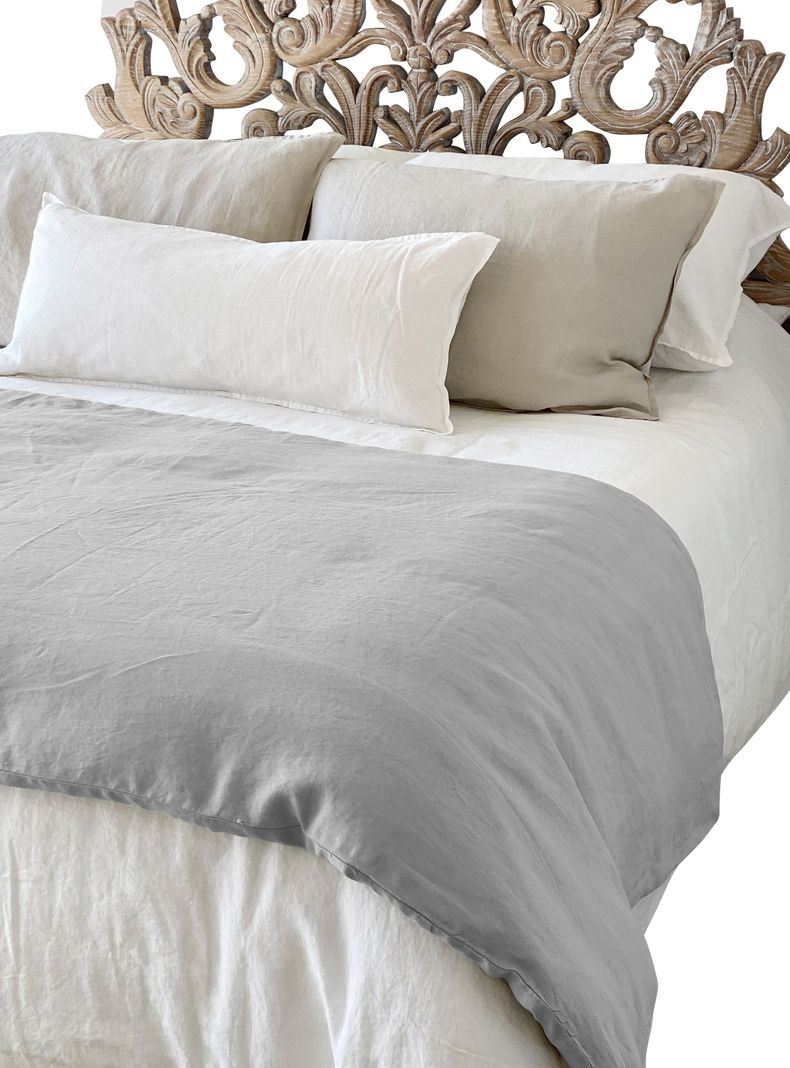 Piecera Lino Loa XL - 240x100 cms - Gris Claro - Naturalino-0