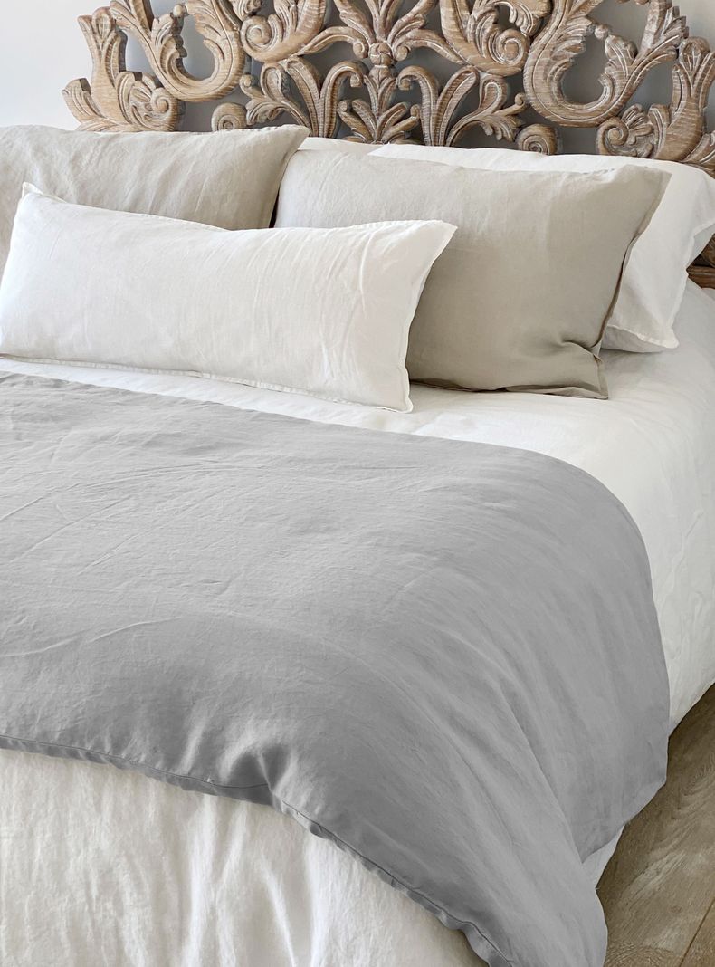 Piecera Lino Loa XL - 240x100 cms - Gris Claro - Naturalino-1