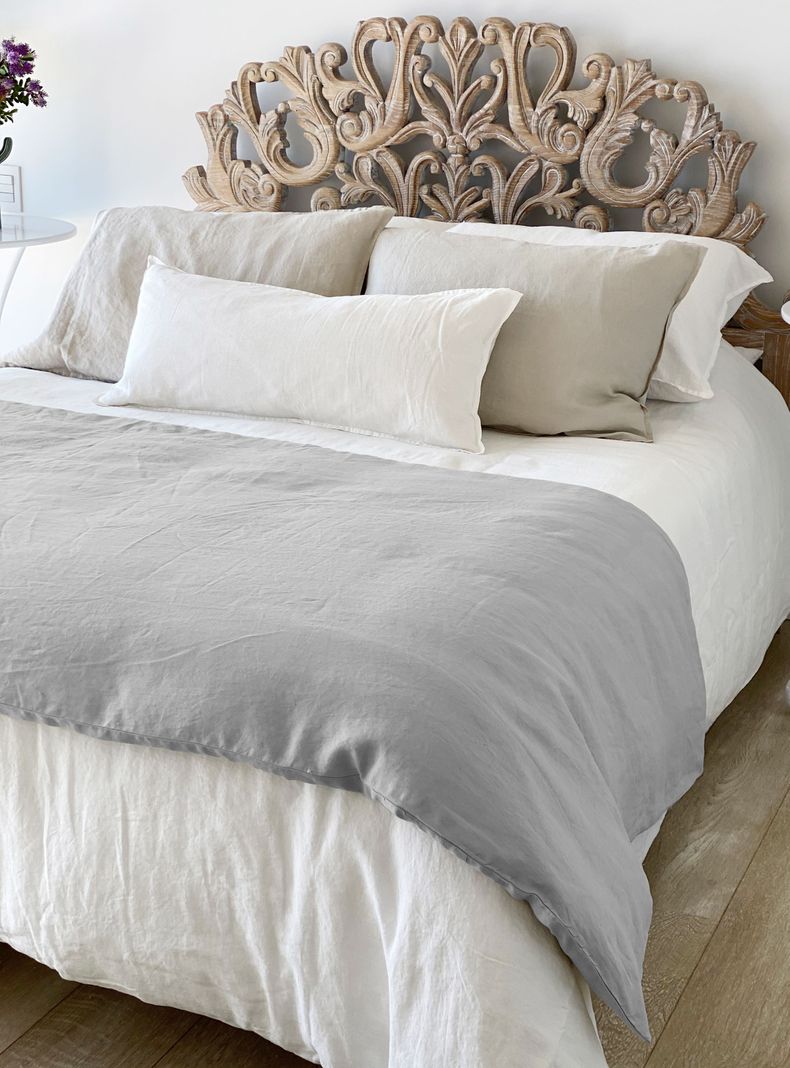 Piecera Lino Loa XL - 240x100 cms - Gris Claro - Naturalino-2