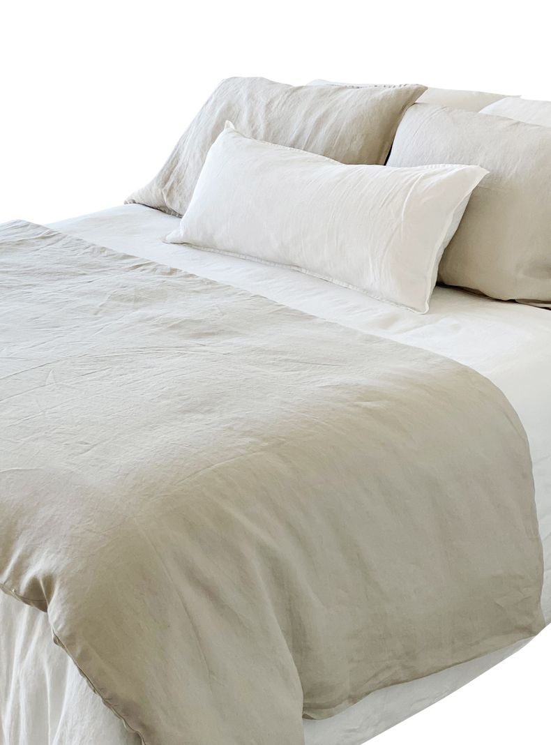 Piecera Lino Loa XL - 240x100 cms - Beige Claro - Naturalino-0