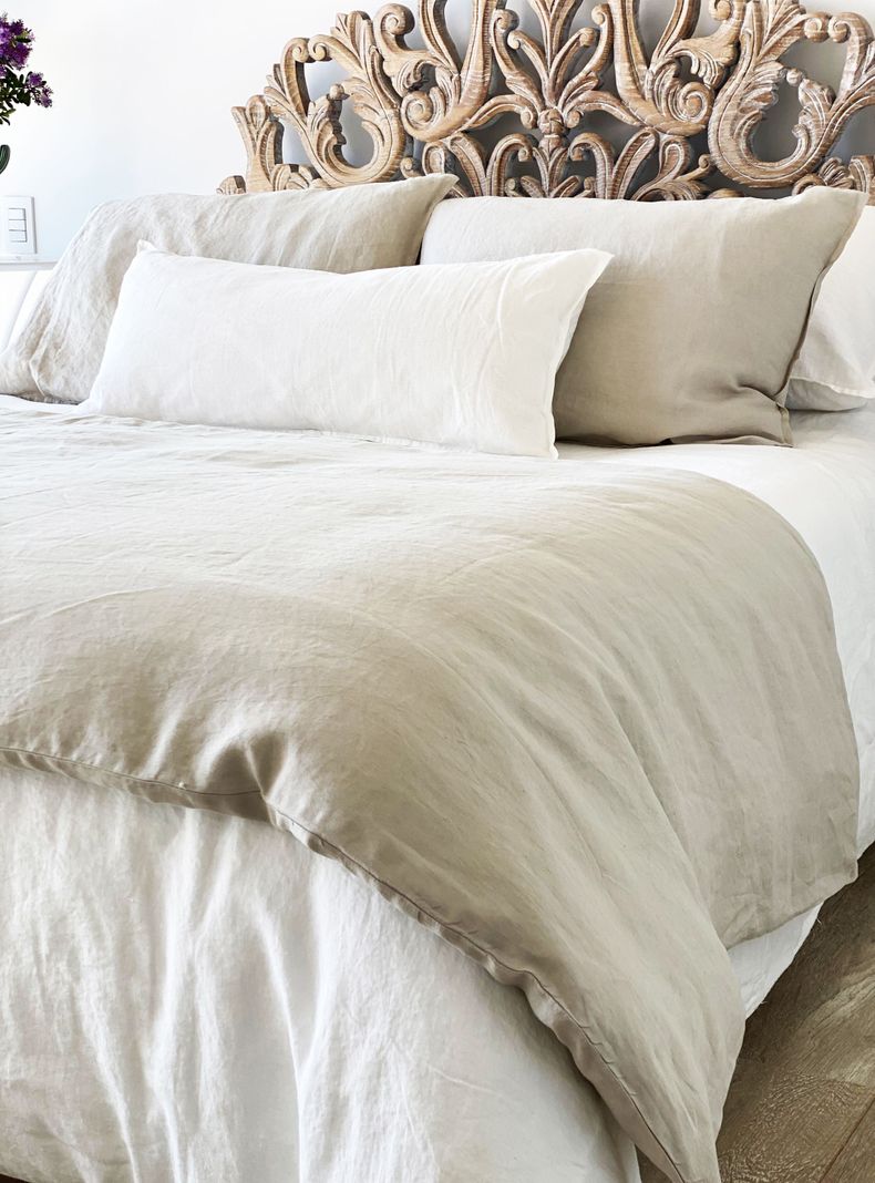 Piecera Lino Loa XL - 240x100 cms - Beige Claro - Naturalino-1