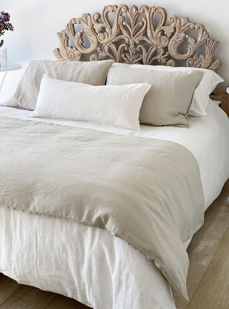 Piecera Lino Loa XL - 240x100 cms - Beige Claro - Naturalino-2