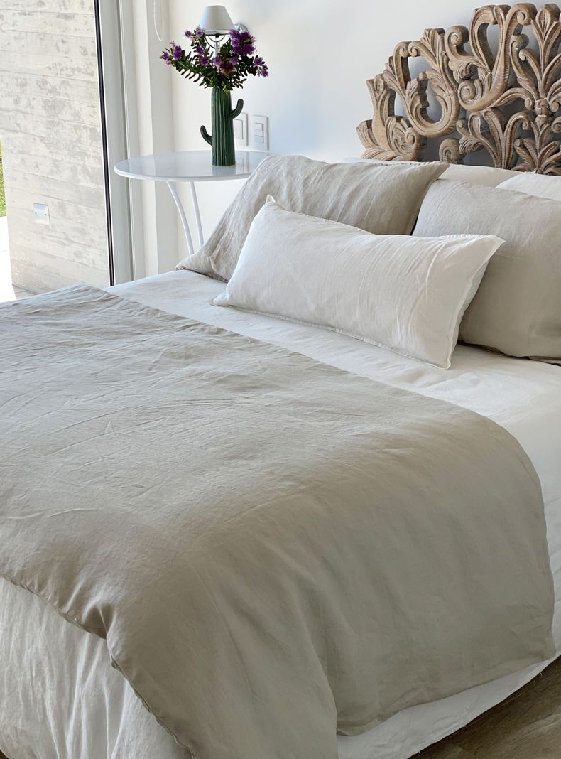 Piecera Lino Loa XL - 240x100 cms - Beige Claro - Naturalino-3