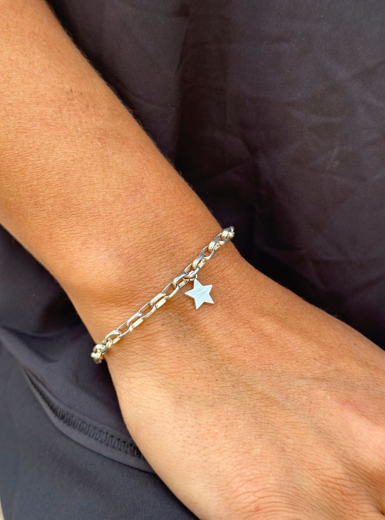 Pulsera Plata Estrella-0