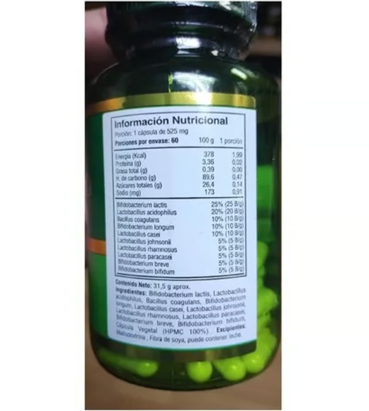 Probioticos 100 Billones Fv 120 Capsulas Micropulverizado 2x60.-1