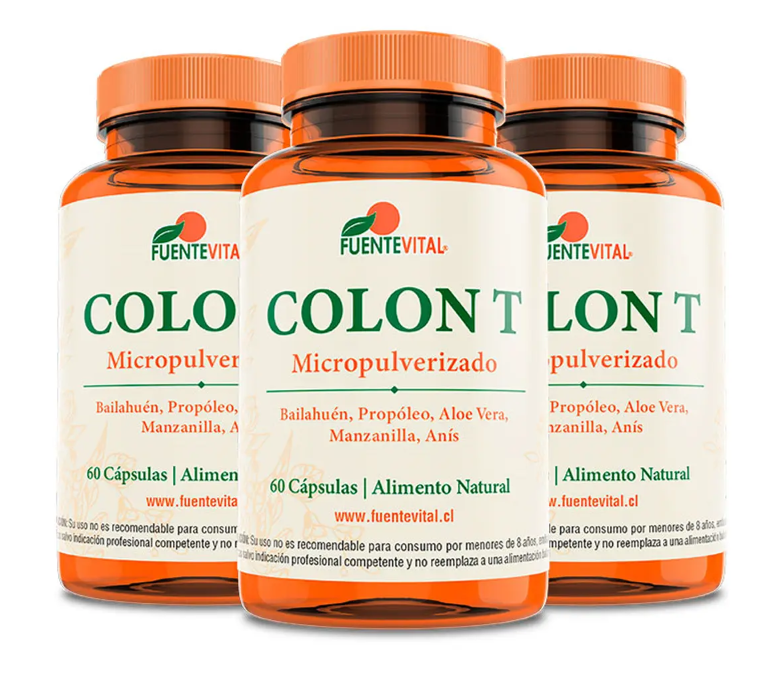 Colon T / COLMAX Fv 3 Frascos 60 Capsulas c/u-0