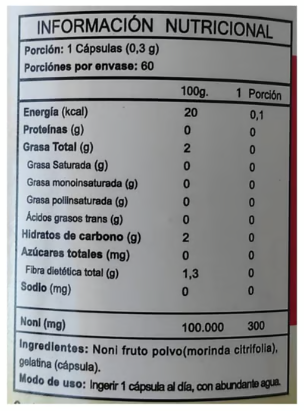 Noni 3 Frascos Fnl 180 Cápsulas 3x60 Caps-1