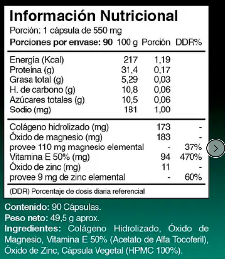 Pack Colageno Forte Lf + Magnesio + Zinc + Vitam E 180 Caps 2x90-1