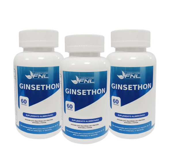 Ginseng + Vitaminas Fnl 3 Frascos 3x60 Caps. Energia / Vitalidad-0
