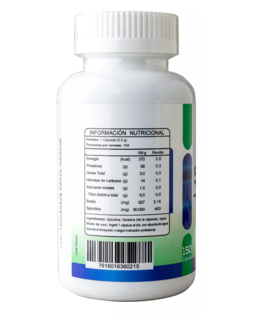 Spirulina Maxi Fnl 450 Capsulas 3x150 Caps-1