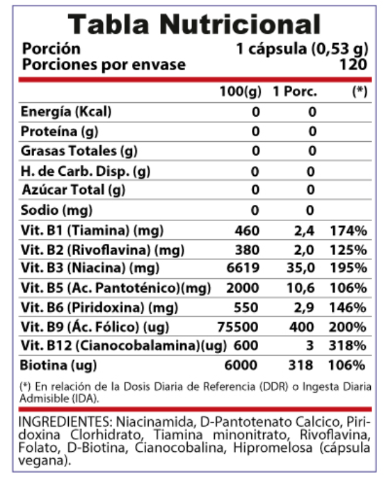 Vitta B Complex : Vitaminas Complejo B 120 Caps. Winkler-1