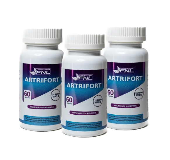 ARTRIFORT : Magnesio + Colageno + Rosa Mosqueta + Vit C Fnl 3x60 Caps-0