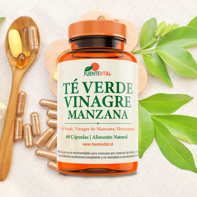 Te Verde + Vinagre de Manzana Fv 3 Frascos. Adelgazante-1