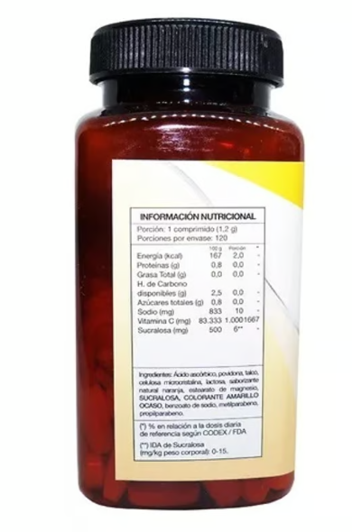 Vitamina C 1000mg Nf 3 Frascos 360 Comp. Masticables 3x120-2