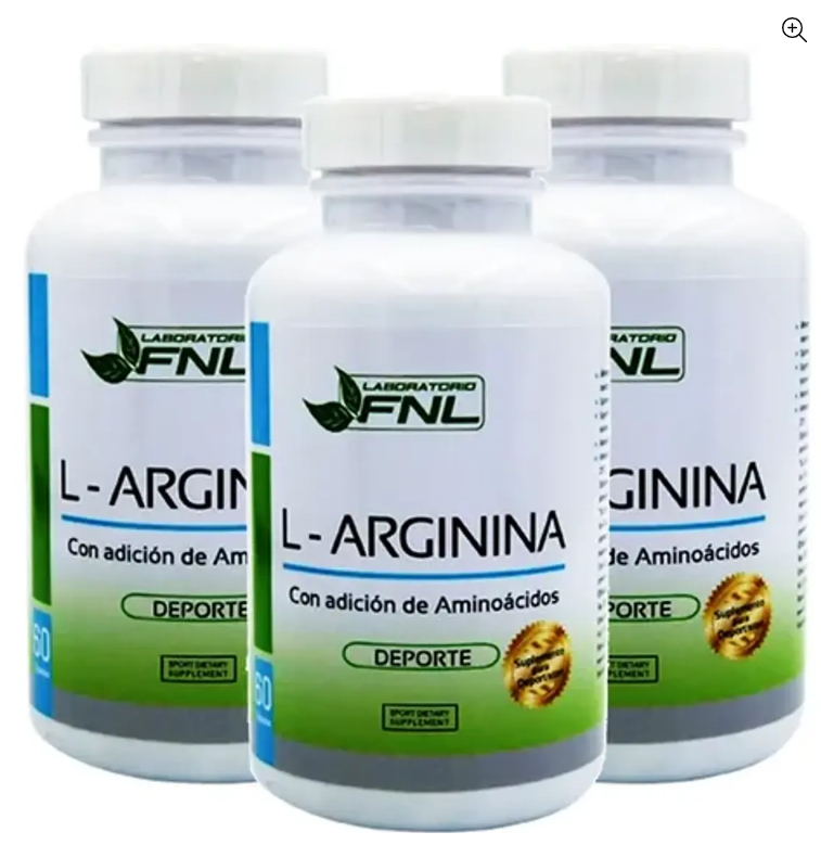 L- Arginina Fnl 3 Frascos 180 Capsulas 3x60-0