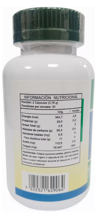 Caigua Fnl 3 Frascos 180 Capsulas 3x60 Caps. Reductor Peso-3