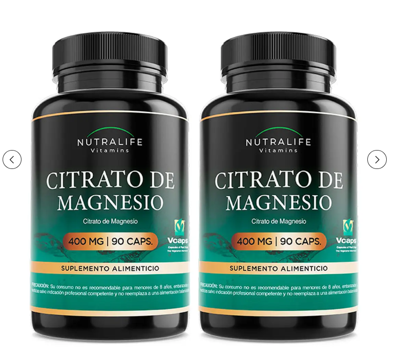 Citrato De Magnesio Puro 400mg Lf 180 Capsulas 2x90 Caps-0
