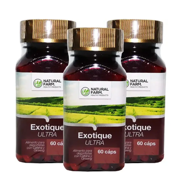 Exotique : Ginseng +Guarana++ Nf 3 Frascos 3x60 Caps. Vigor-0