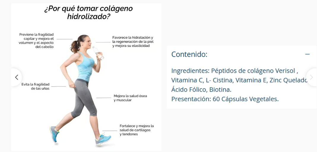 Vitapiel Fv Peptidos Colageno Biotina Zinc Vitam E y C 3x60 Caps-1