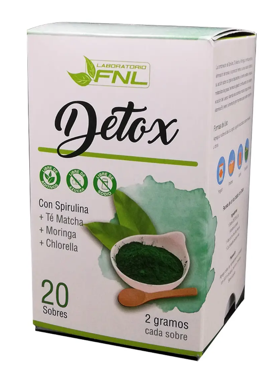 Detox : Te Matcha + Moringa + Spirulina + Chlorella Fnl Caja 20 Sobres-0