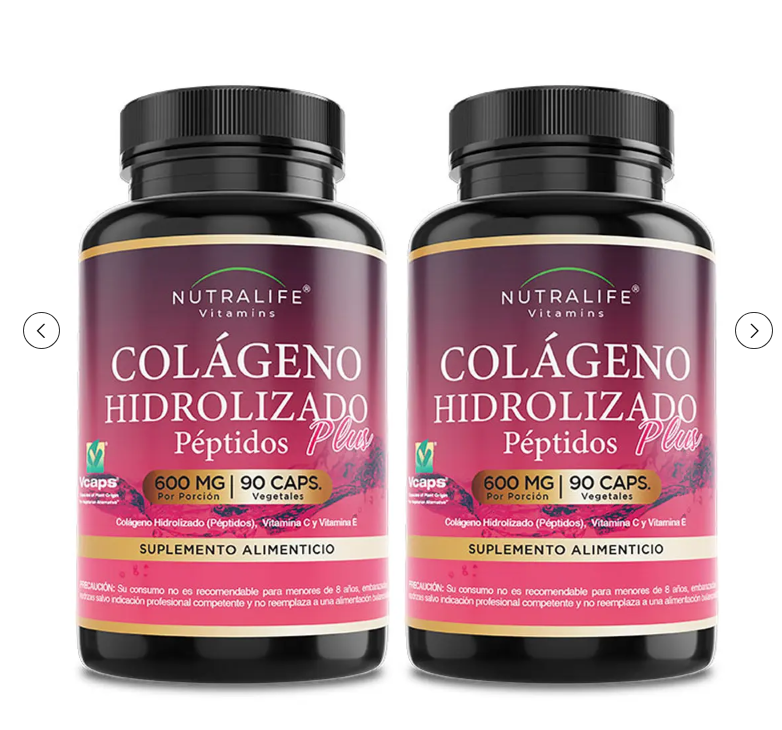 Peptidos De Colageno Hidrolizado + Vitaminas E & C Lf 2x90 Caps-0