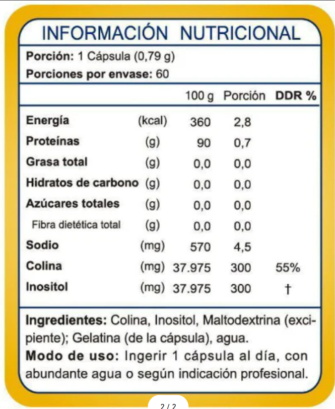 Colina + Inositol Fnl 3 Frascos 3x60 Capsulas-1
