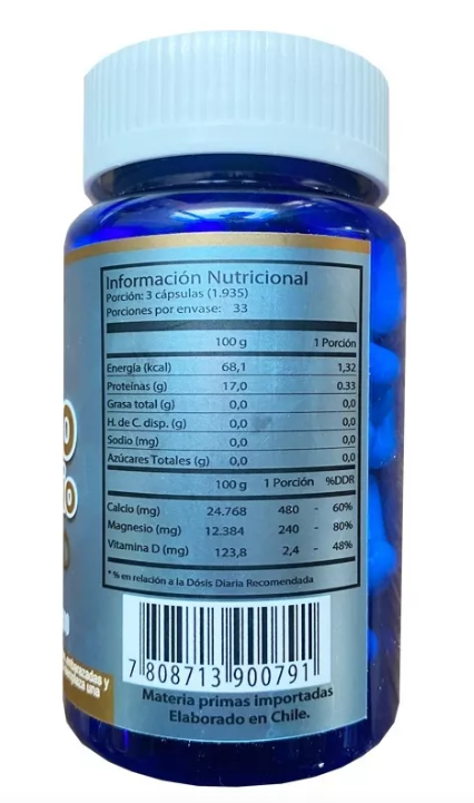 Calcio + Magnesio + Vitamina D Gm 200 Capsulas 2x100 Caps-2