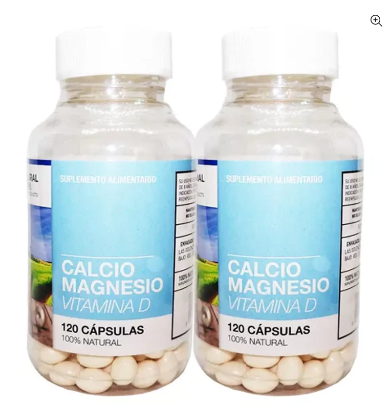 Calcio + Magnesio + Vitamina D Nf 2 Frascos 240 Capsulas 2x120-0