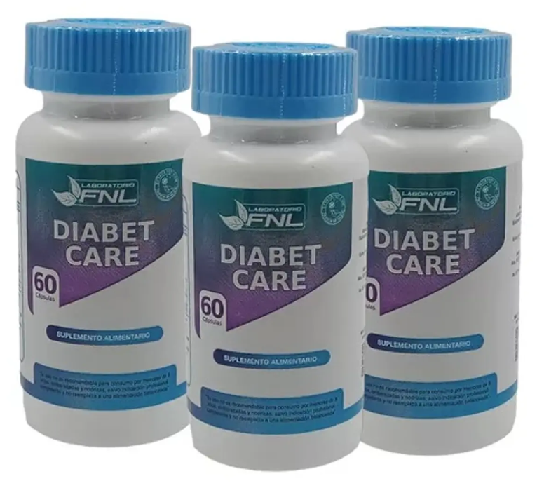 Diabet Care Fnl 3 Frascos 180 Caps 3x60. Glucosa Azucar-0
