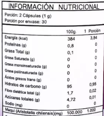 Maqui Fnl 180 Capsulas 3 Frascos 3x60. Antioxidante-2