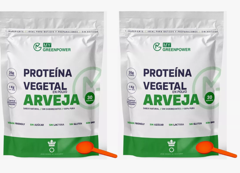 Pack Proteina Arveja Aislada Vegan 2 Kg My Green. Sin Azucar-0