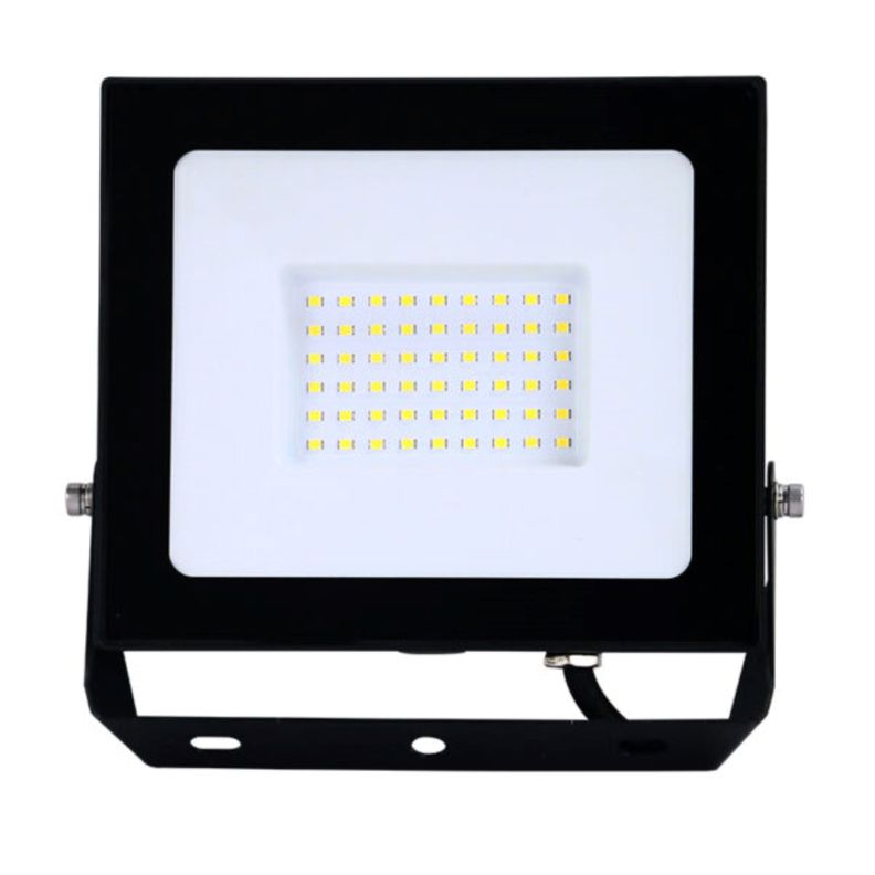 PROYECTOR LED ECOTHIN 50W 3000K CALIDO CERTIFICADO Negro Mate