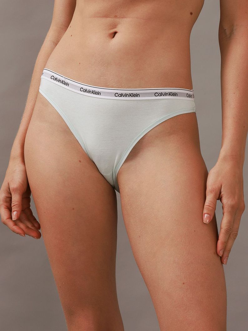Calzón Bikini Modern Logo Verde Calvin Klein-0