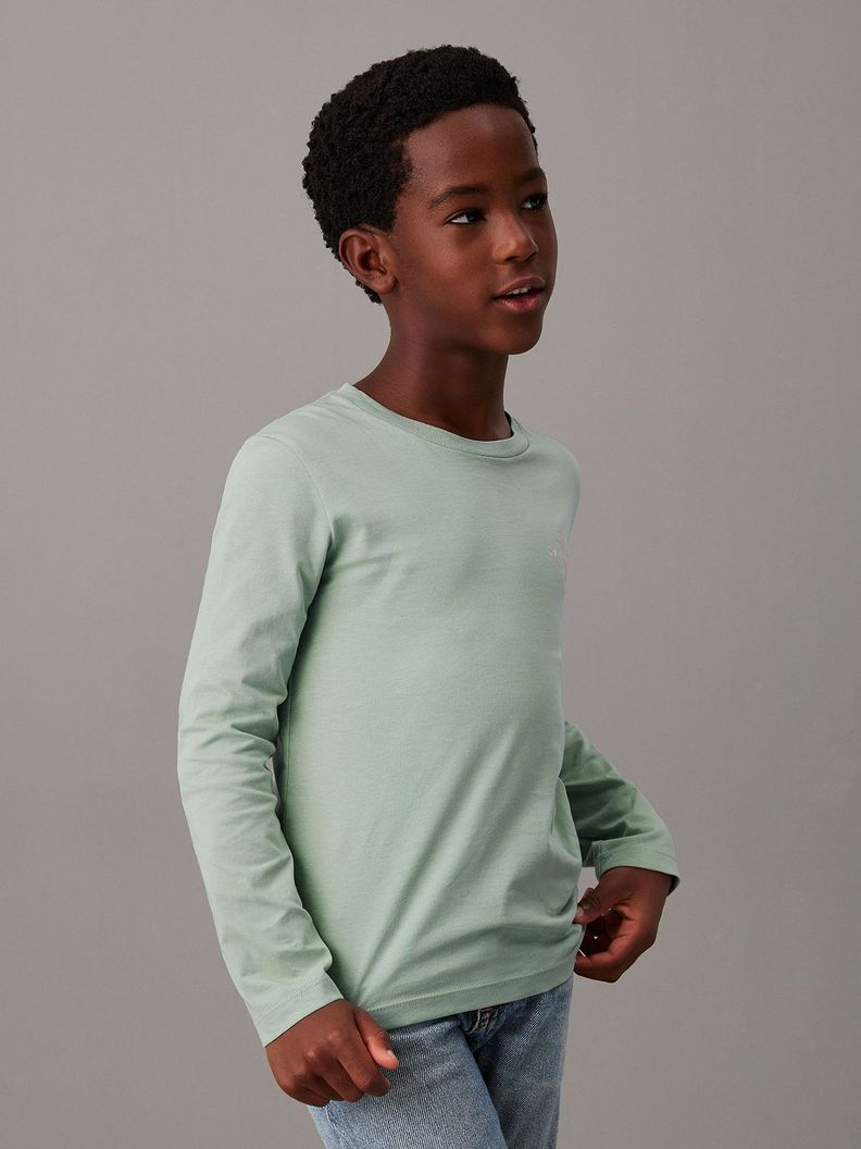Polera Niño Chest Monologo Verde Calvin Klein-0