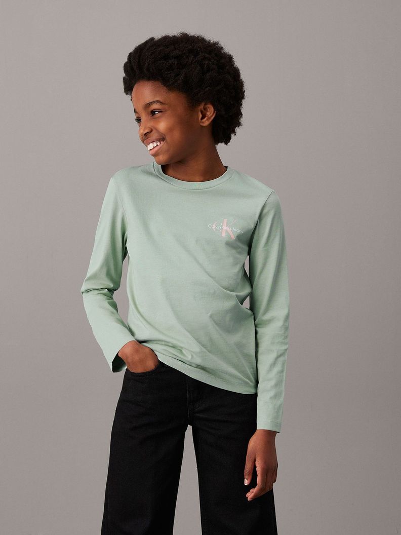 Polera Niño Chest Monologo Verde Calvin Klein-1