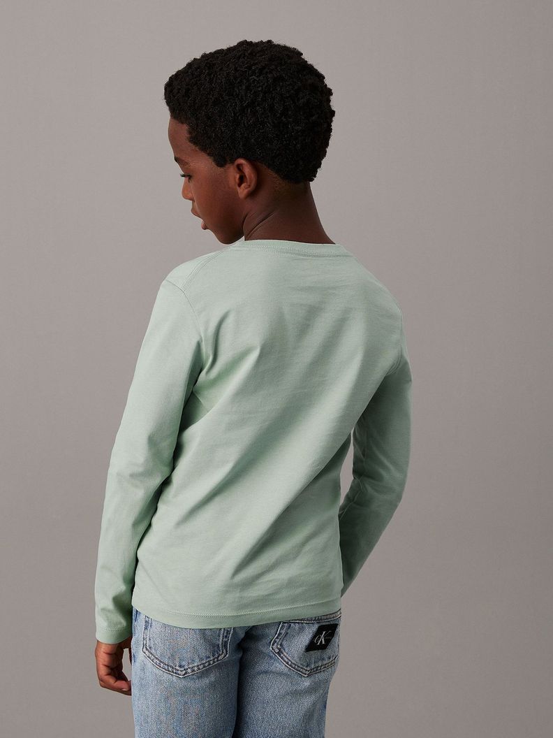 Polera Niño Chest Monologo Verde Calvin Klein-4