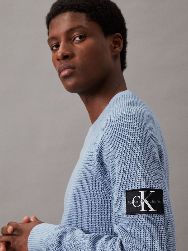 Sweater Badge Easy Azul Calvin Klein-3