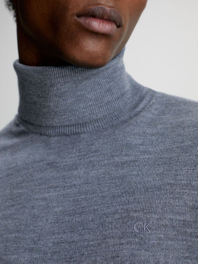 Sweater Cuello Alto Merino Gris P4A Calvin Klein-3