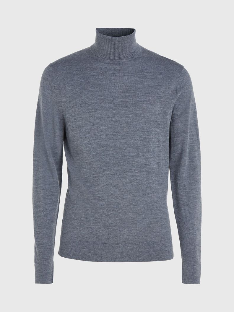Sweater Cuello Alto Merino Gris P4A Calvin Klein-4