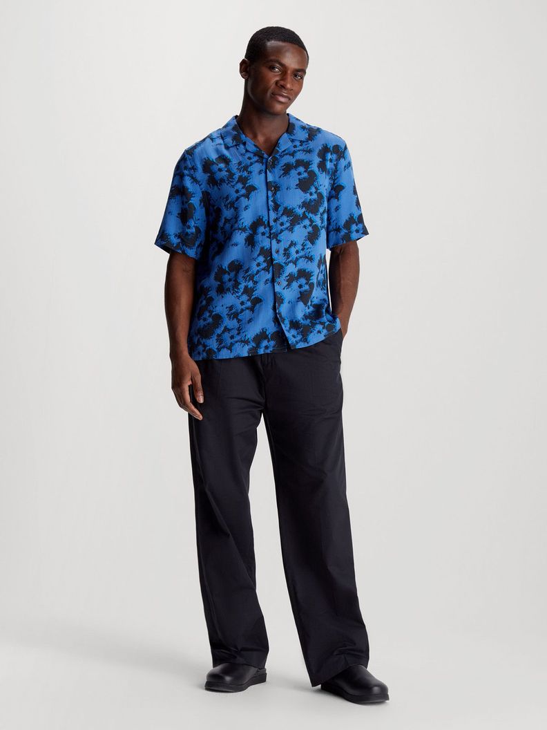 Camisa Viscose Flower Azul Calvin Klein-1