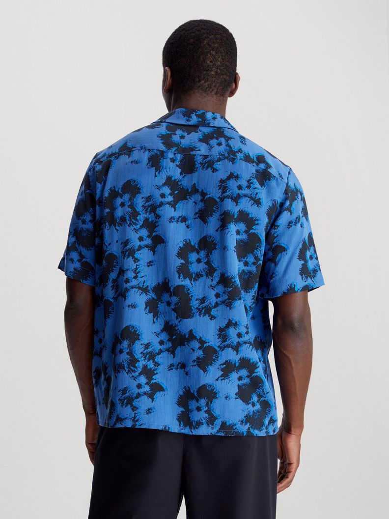 Camisa Viscose Flower Azul Calvin Klein-2