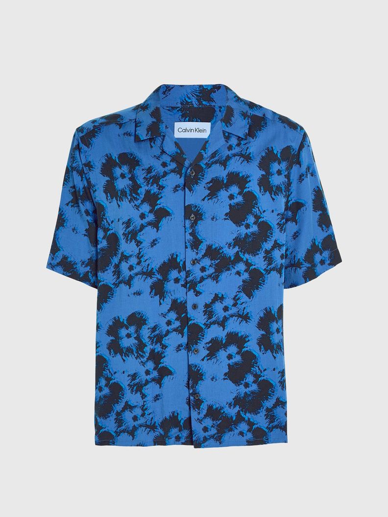 Camisa Viscose Flower Azul Calvin Klein-4