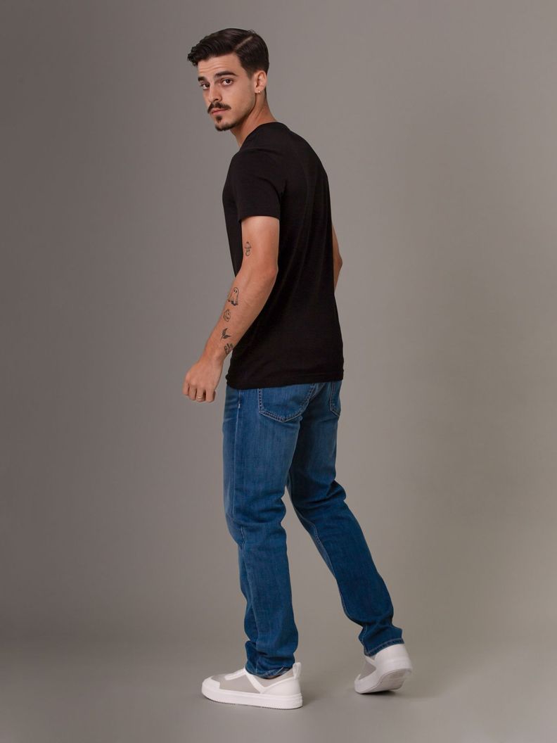 Polera Outline Monologo Negro Calvin Klein-2