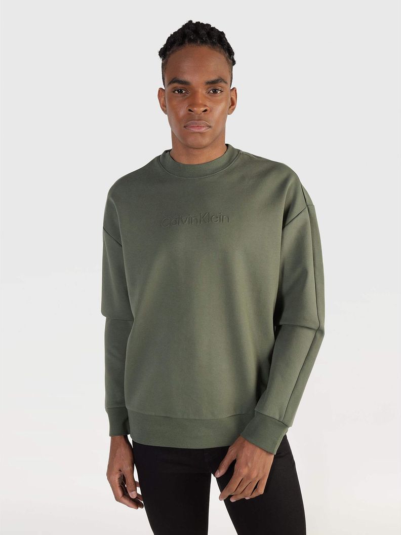 Polerón Embossed Logo Comfort Verde Calvin Klein-0