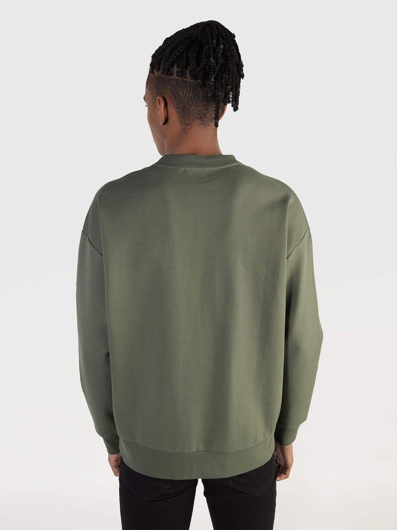 Polerón Embossed Logo Comfort Verde Calvin Klein-2